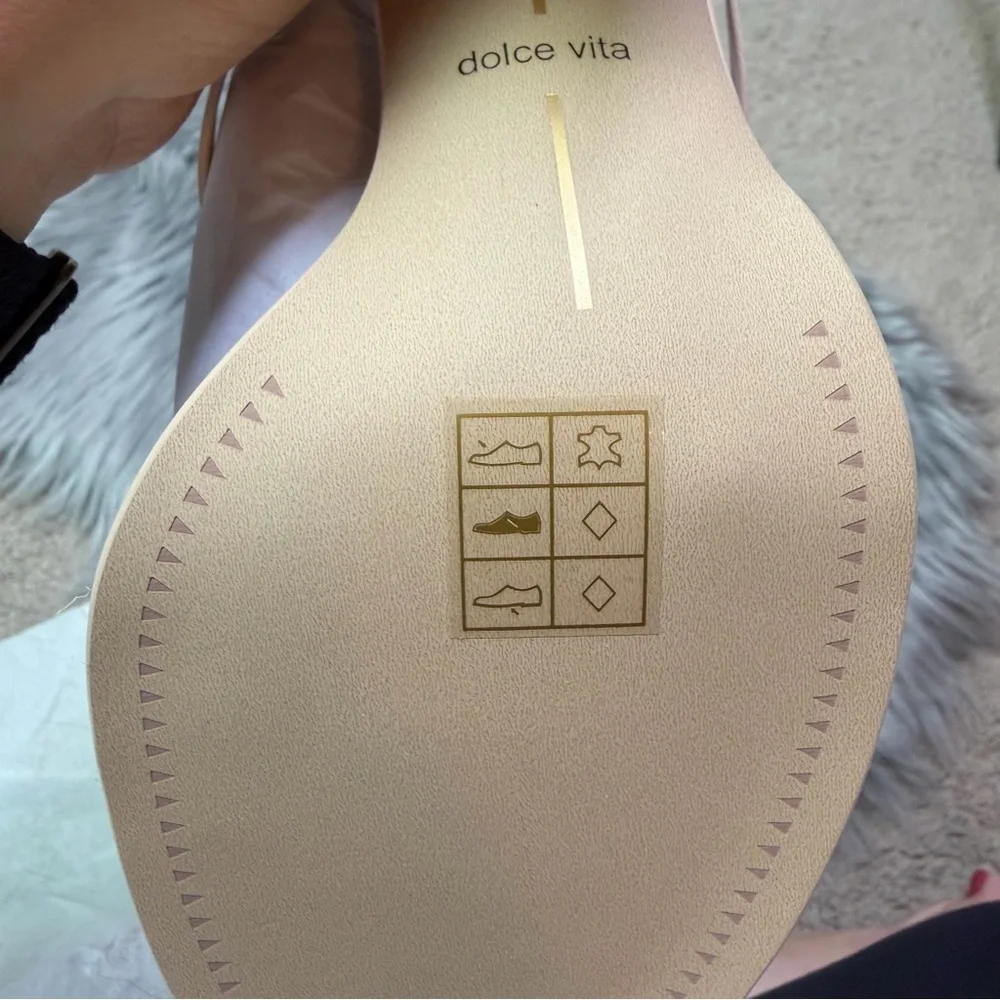 Dolce Vita Ivory Strappy Block Heel Sandals 9.5